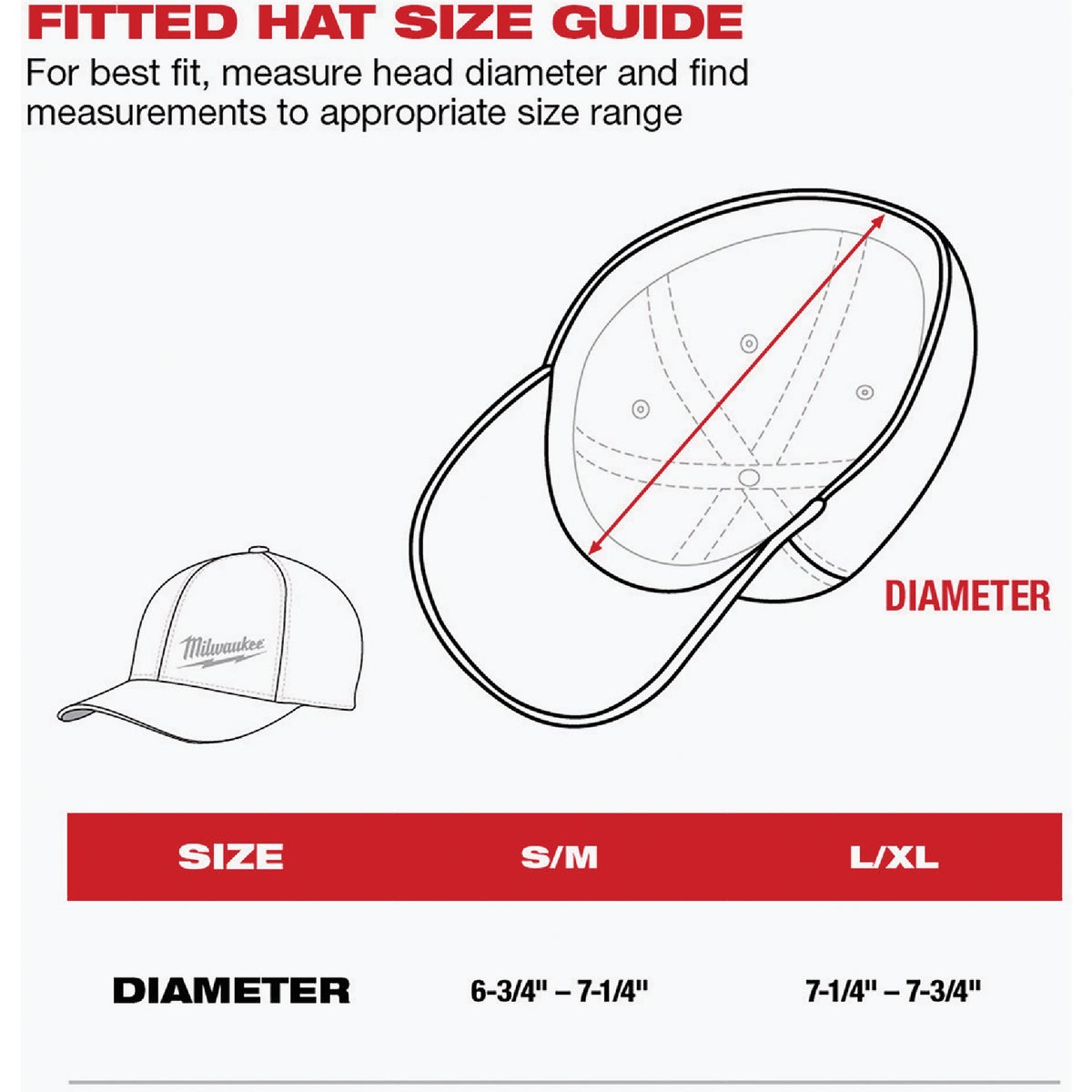 Milwaukee Workskin Gray Performance Fitted Hat, Large/XL Image 4