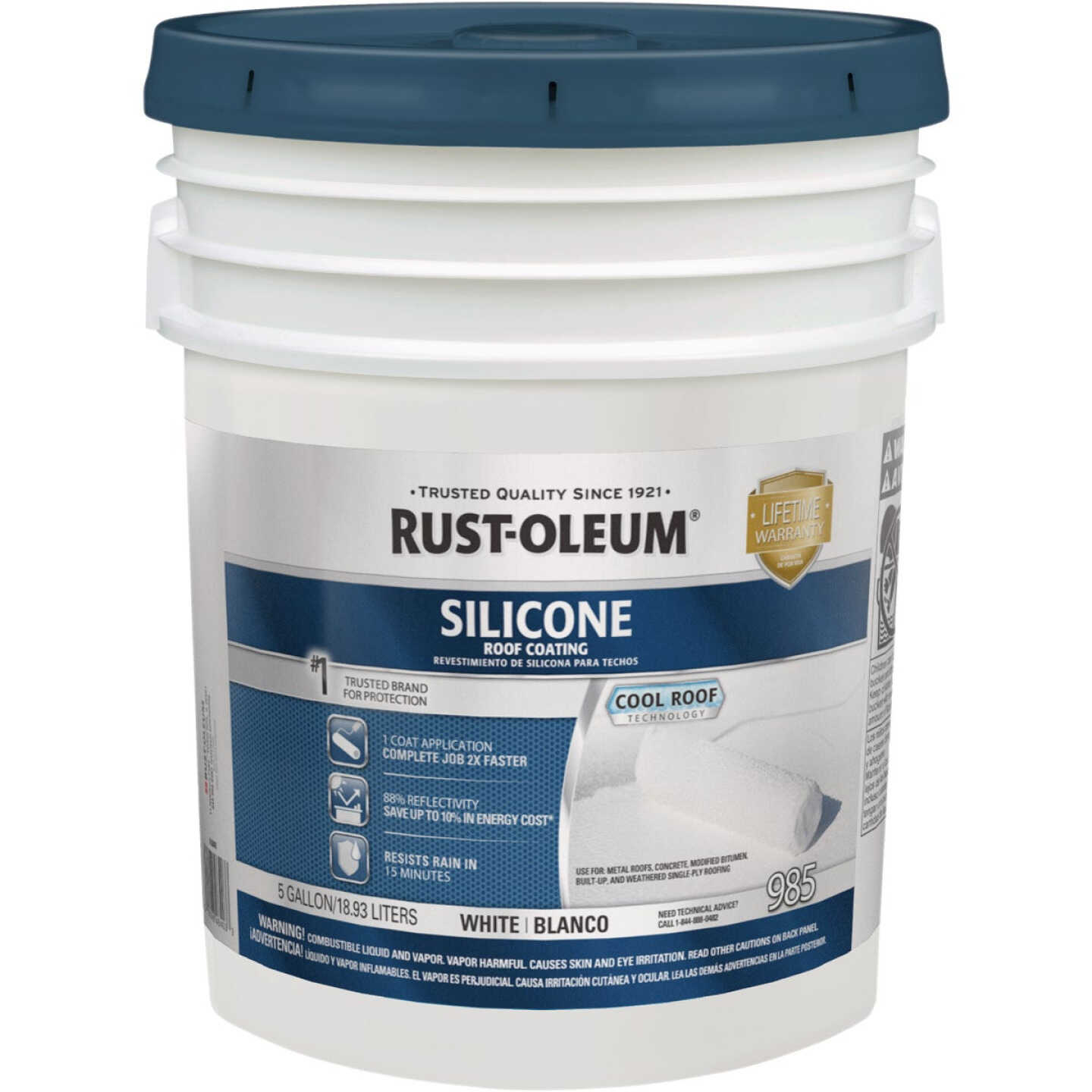Rust-Oleum 985 Silicone 5 Gal. Roof Coating, White Image 2