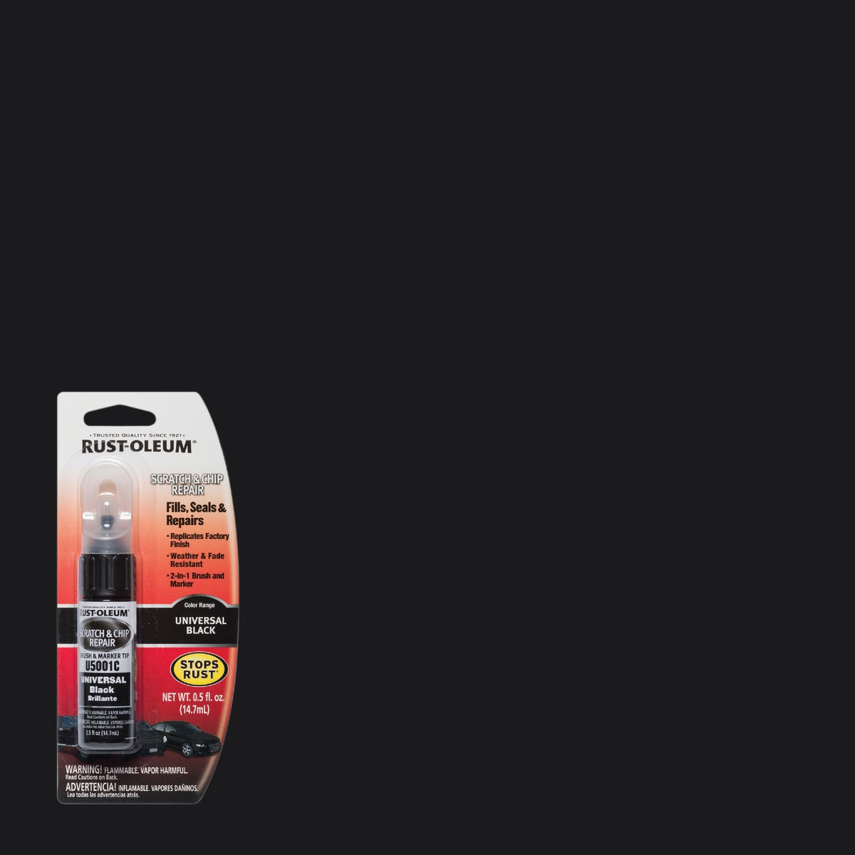 Rust-Oleum Automotive 0.5 Oz. Universal Black Scratch & Chip Repair Marker