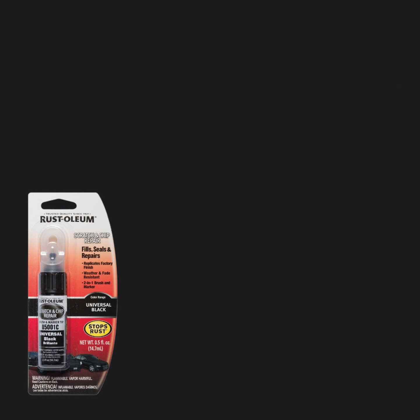 Rust-Oleum Automotive 0.5 Oz. Universal Black Scratch & Chip Repair Marker Image 1