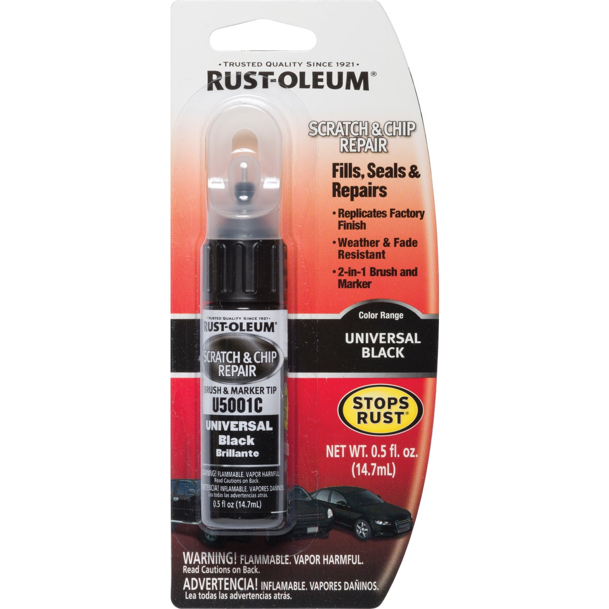 Rust-Oleum Automotive 0.5 Oz. Universal Black Scratch & Chip Repair Marker Image 2