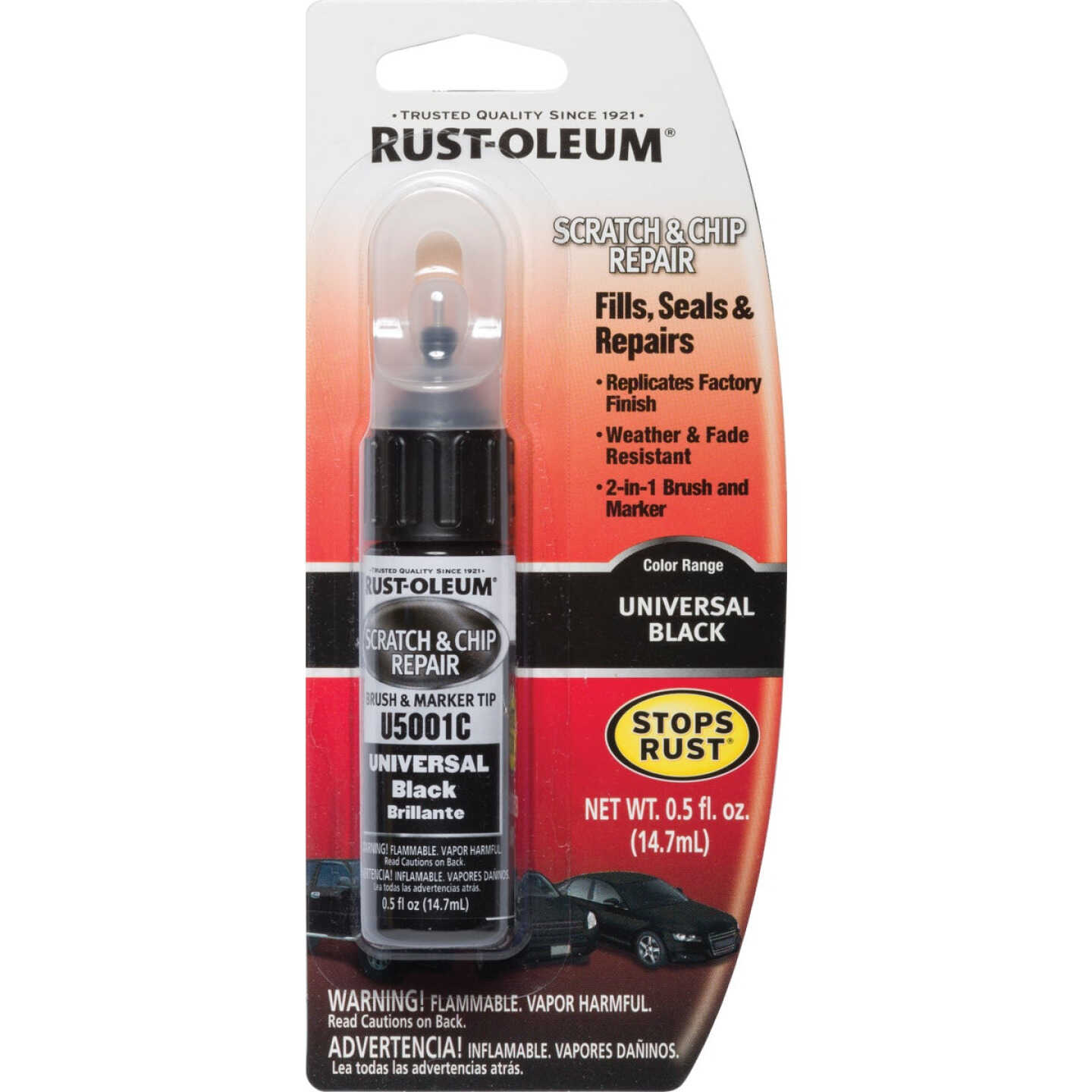 Rust-Oleum Automotive 0.5 Oz. Universal Black Scratch & Chip Repair Marker Image 2
