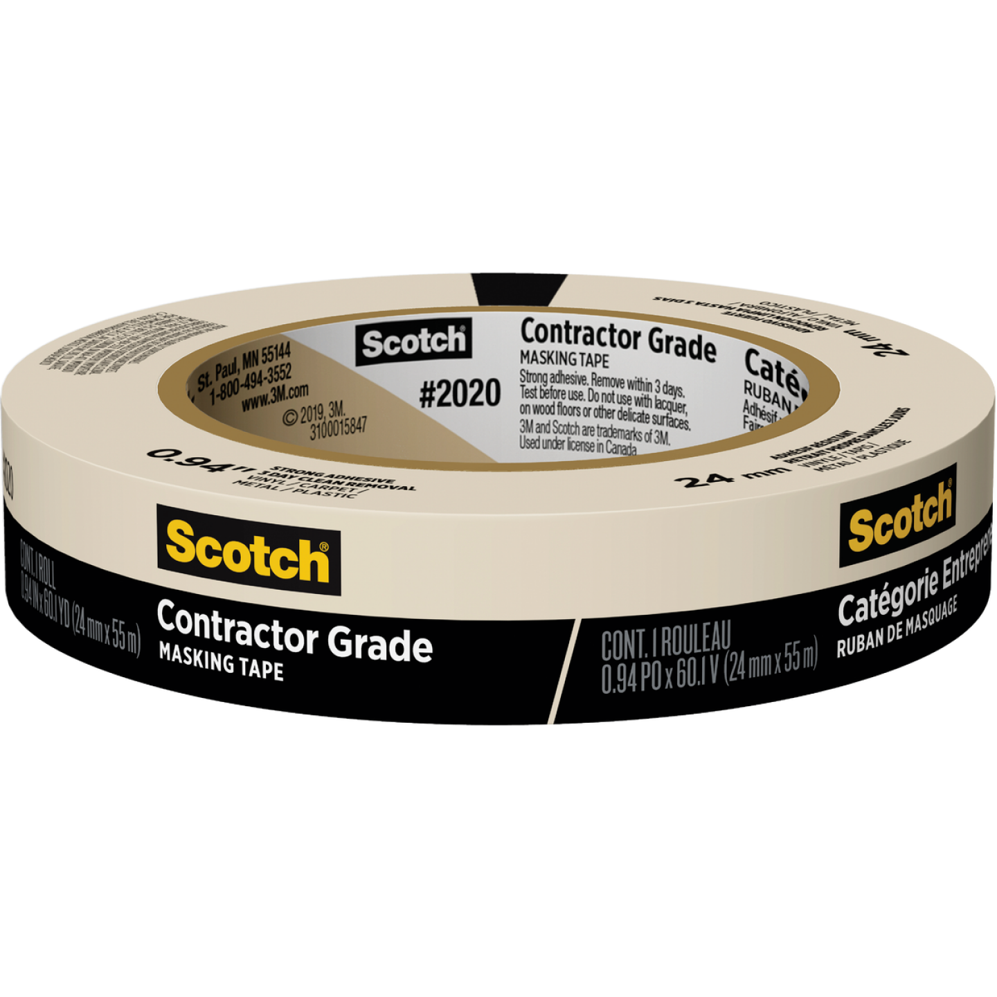 Scotch 0.94 In. x 60.1 Yd. Contractor Grade Masking Tape Image 1