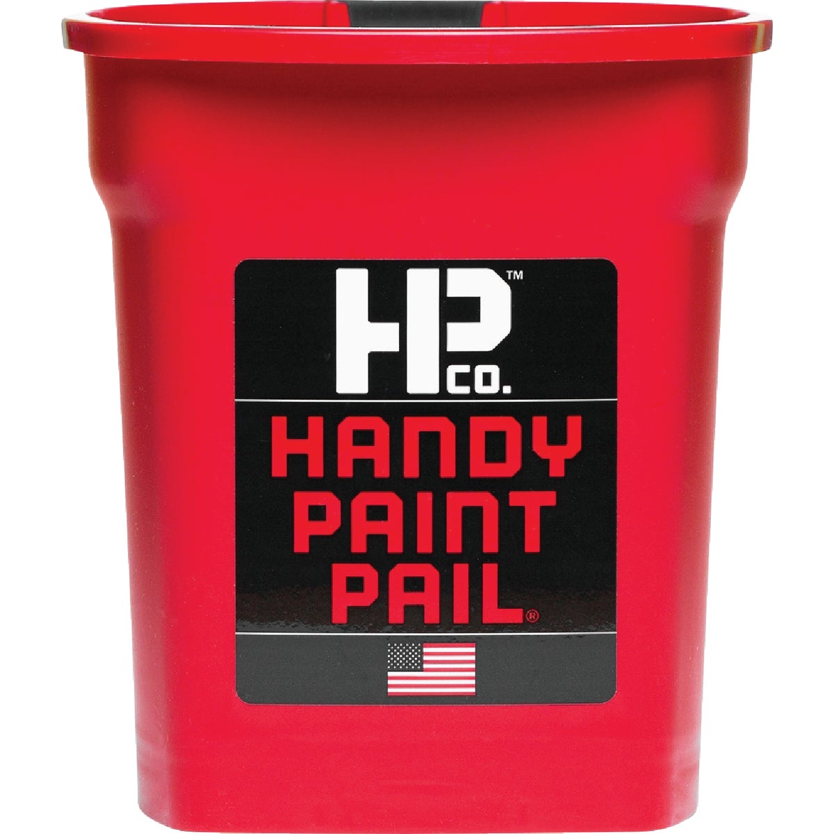 HANDy Paint Pail 1 Qt. Red Painter's Bucket with Adjustable Strap And Magnetic Brush Holder Image 1
