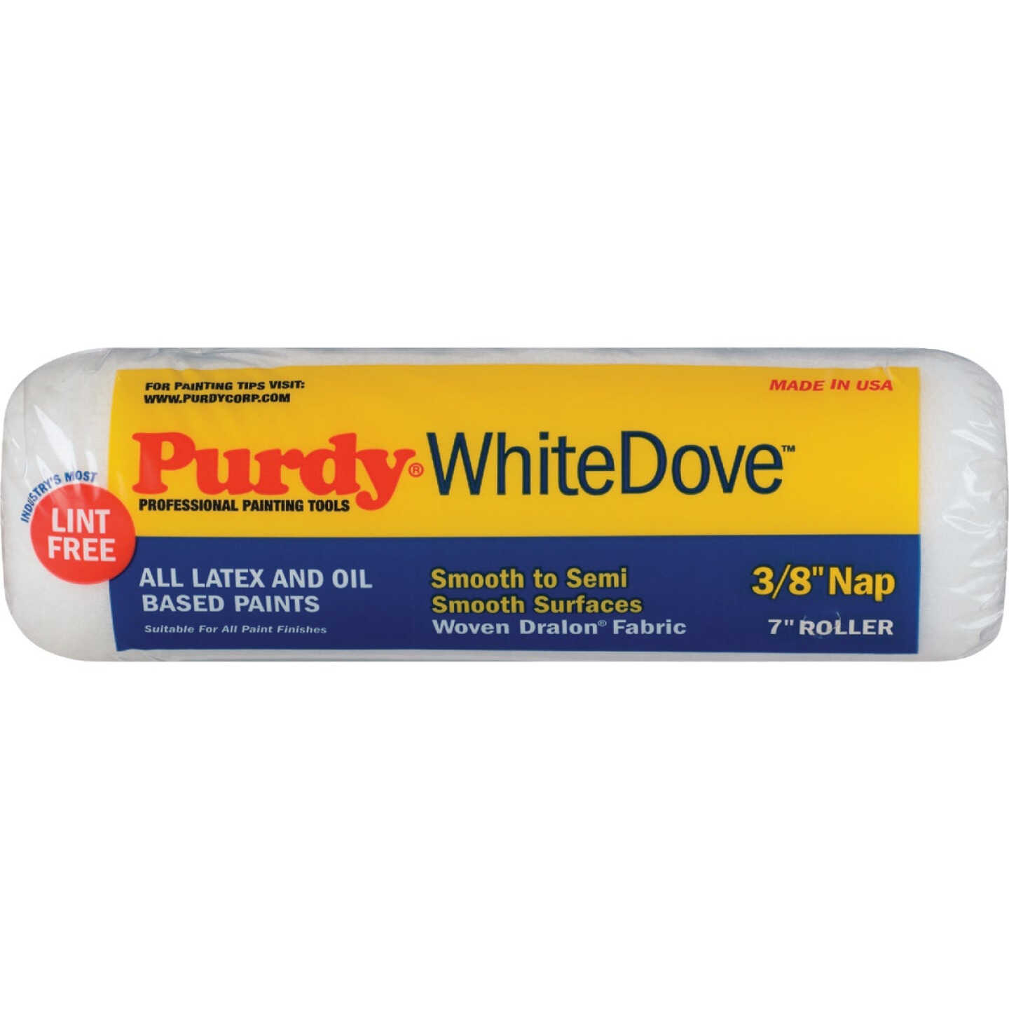Purdy White Dove 7 In. x 3/8 In. Woven Fabric Roller Cover Image 1