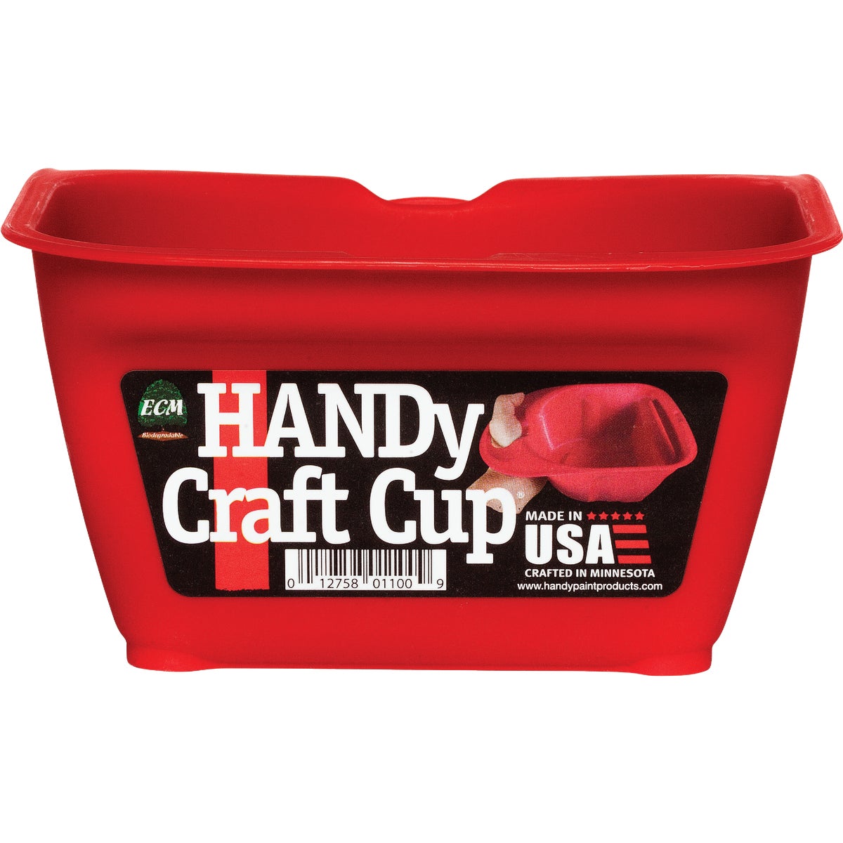 Handy Craft 1/2 Pt. Red Paint Cup Image 2