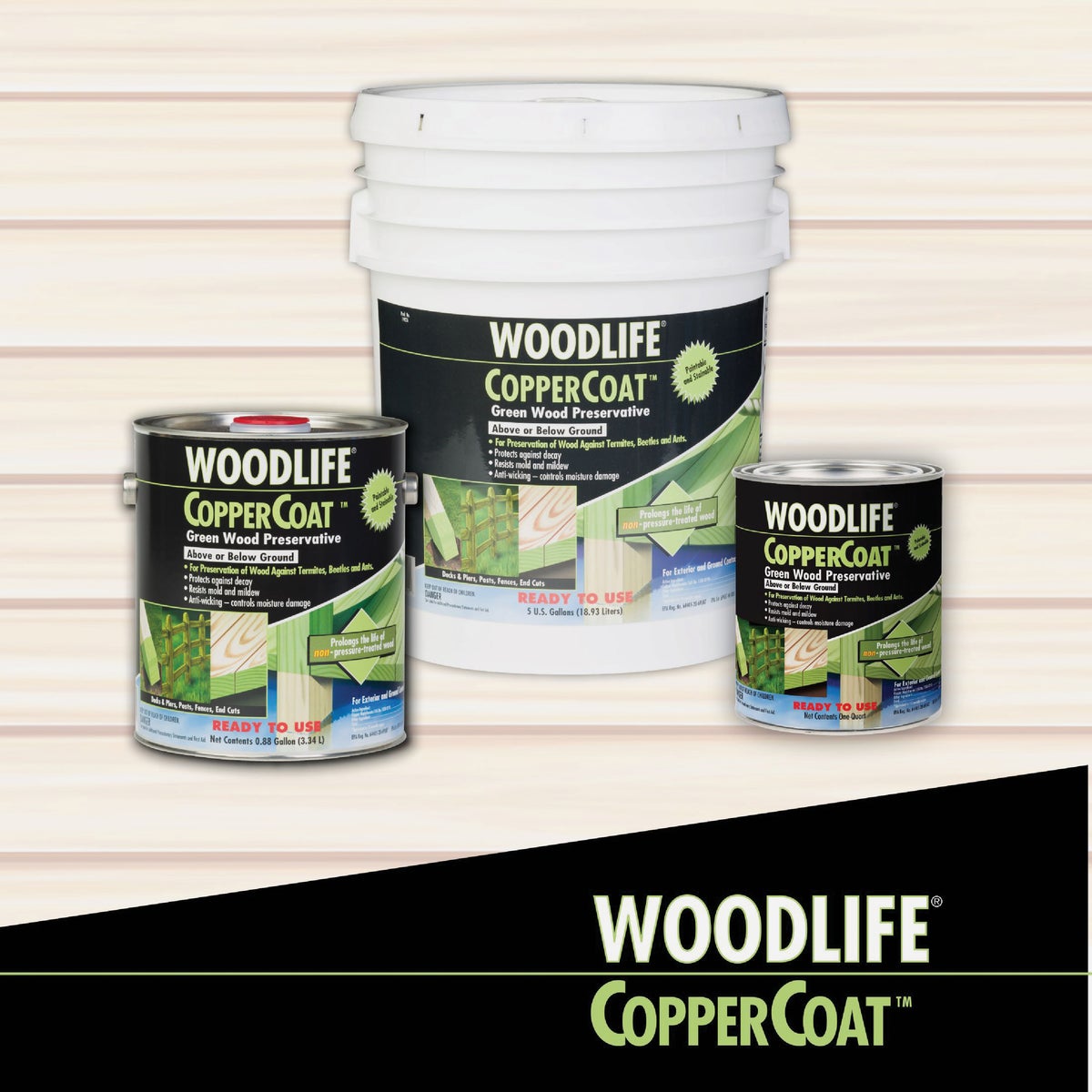 Rust-Oleum Woodlife Water-Based Coppercoat Green Wood Preservative, 1 Gal. Image 3