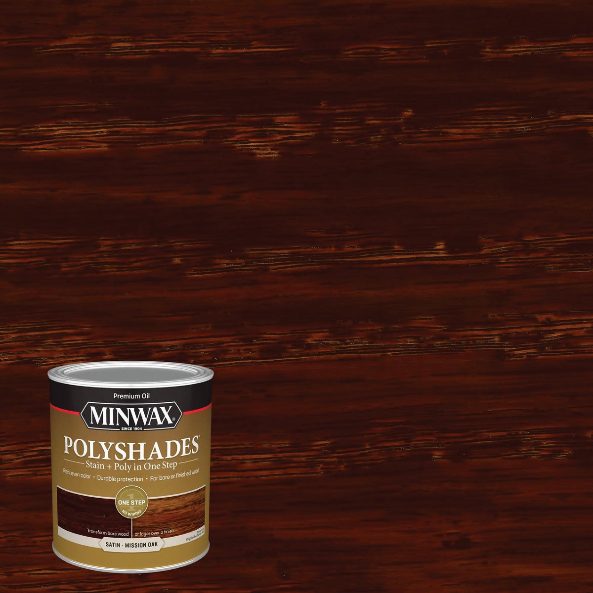 Minwax Polyshades 1 Qt. Satin Stain & Finish Polyurethane In 1-Step, Mission Oak Image 8