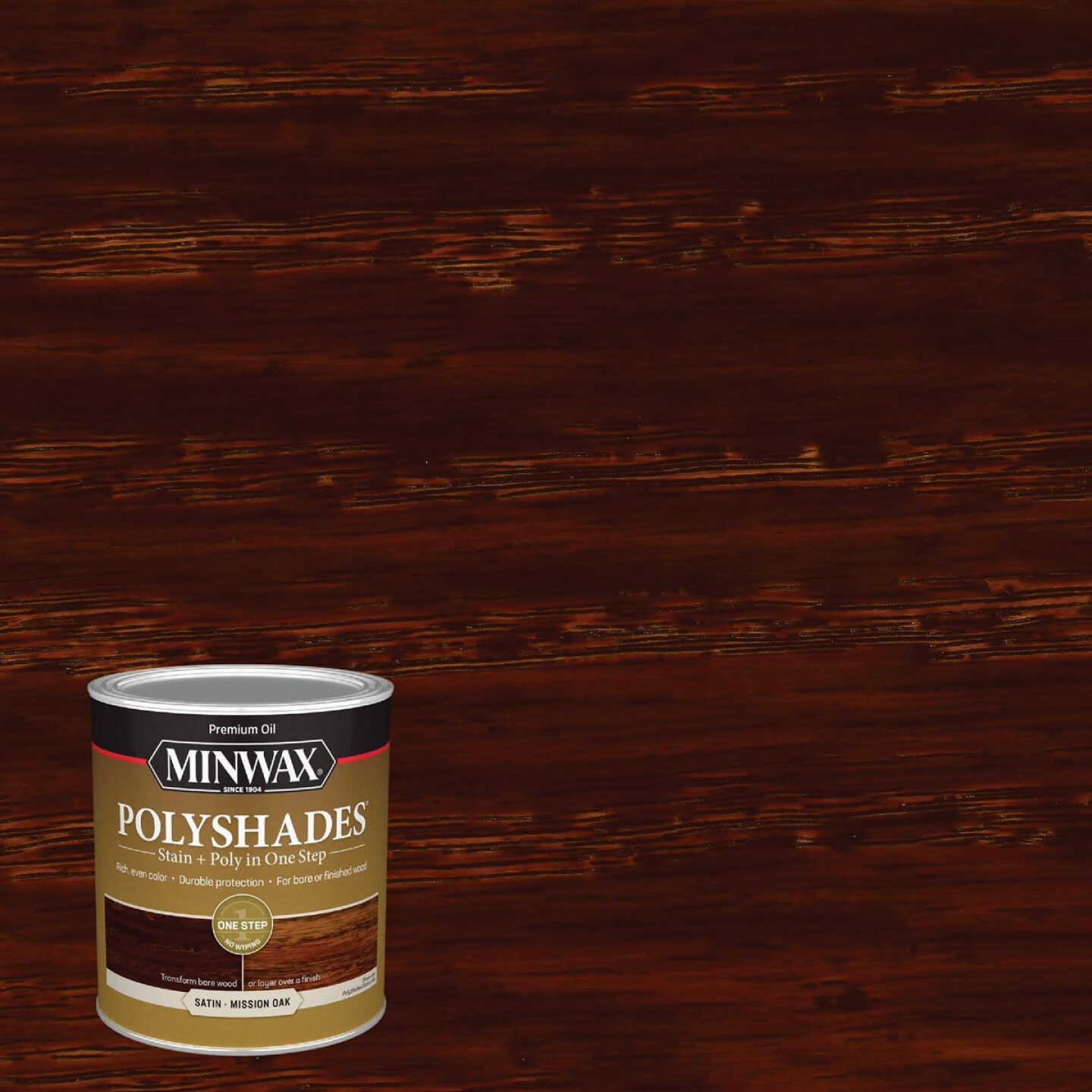Minwax Polyshades 1 Qt. Satin Stain & Finish Polyurethane In 1-Step, Mission Oak Image 8