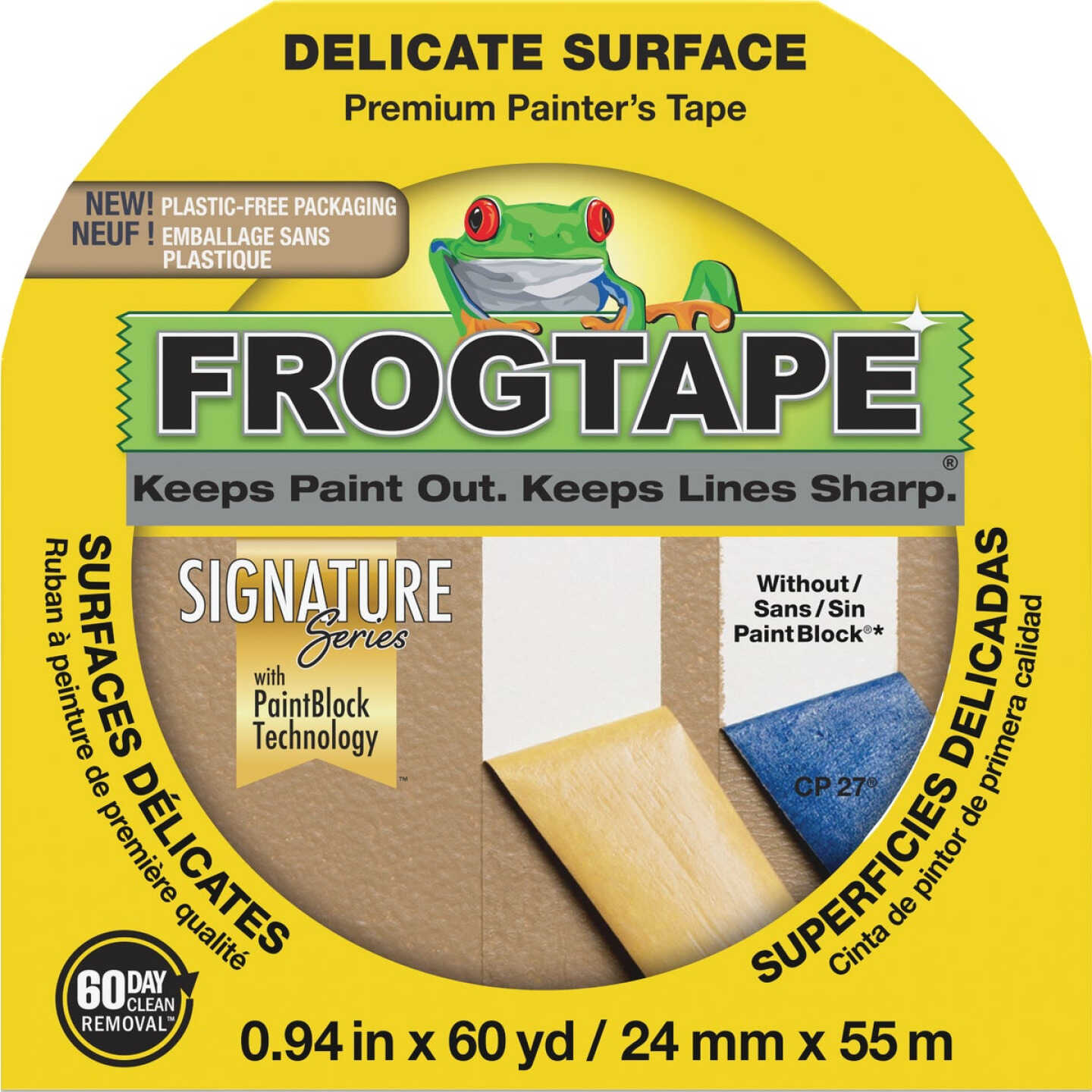 FrogTape 0.94 In. x 60 Yd. Delicate Surface Masking Tape Image 1