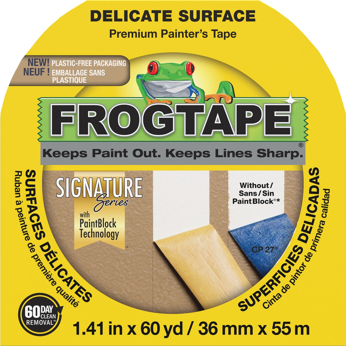 FrogTape 1.41 In. x 60 Yd. Delicate Surface Masking Tape