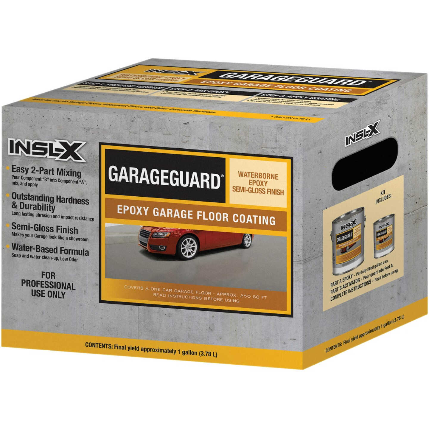 Insl-X GarageGuard 1 Gal. Showroom Gray Epoxy Garage Floor Coating Image 1