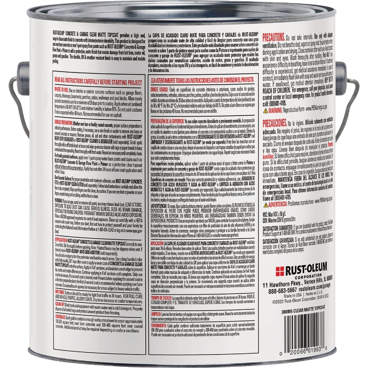 Rust-Oleum 1 Gal. Concrete and Garage Matte Clear Finish Floor Topcoat Image 8