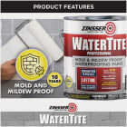 Zinsser WaterTite Professional Bright White Mold and Mildew-Proof Waterproofing Paint, 1 Gal. Image 5