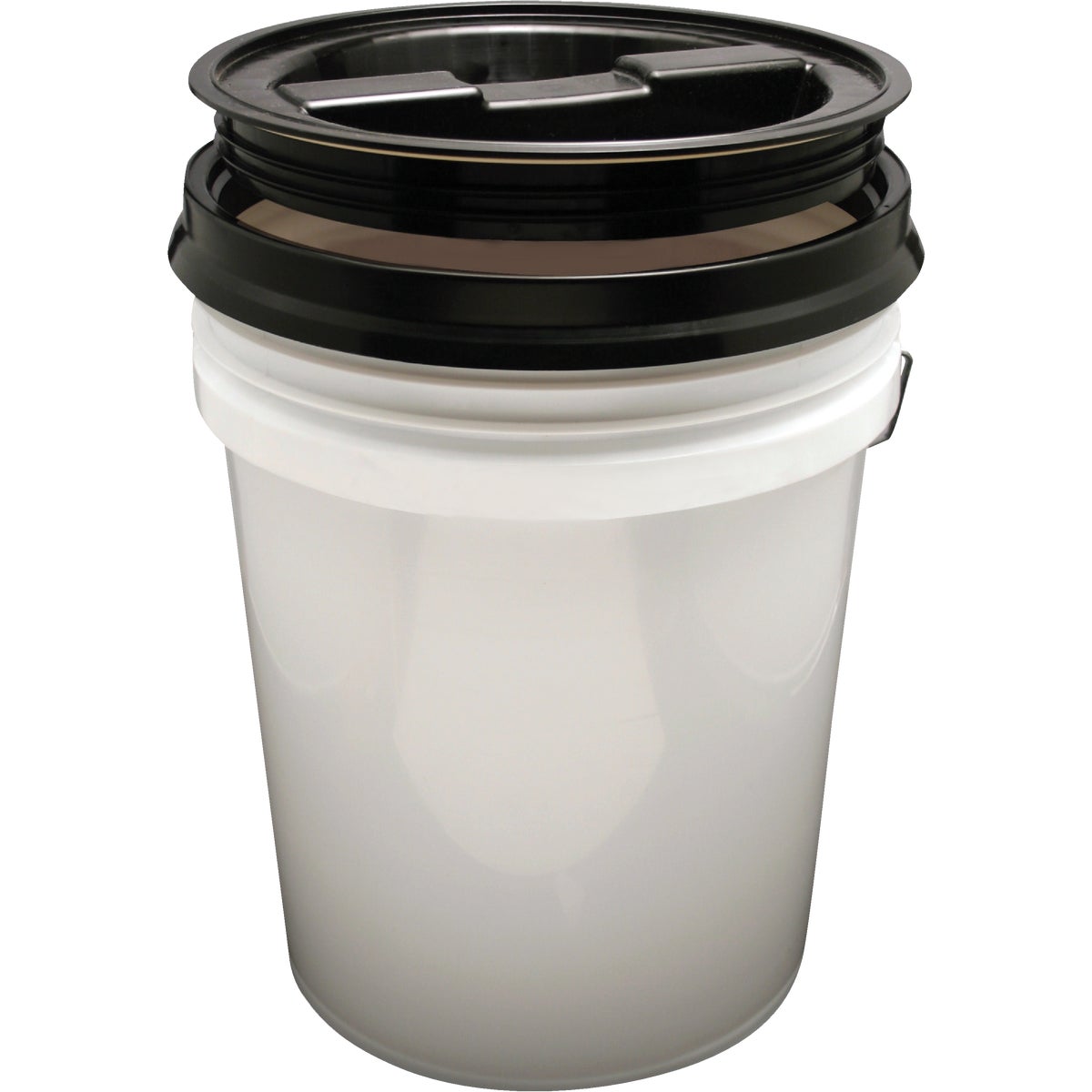 Leaktite Screw-Top Lid for 3.5 & 5 Gal. Pail, Black Image 2