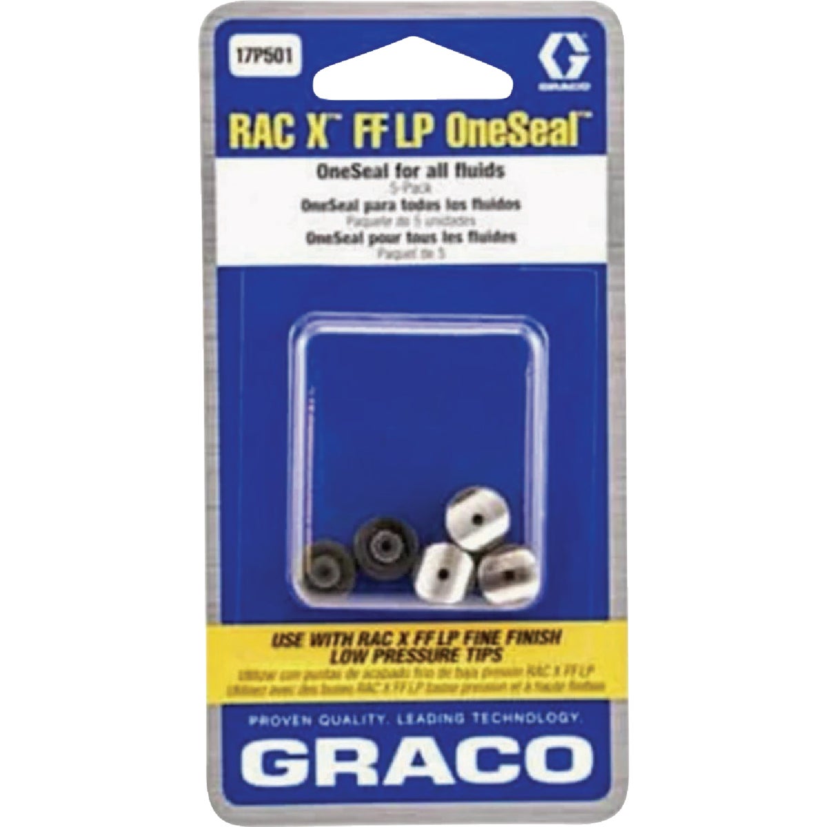 Graco RAC X OneSeal Fine Finish Low Pressure Airless Spray Tip Gasket (5 Pack) Image 2