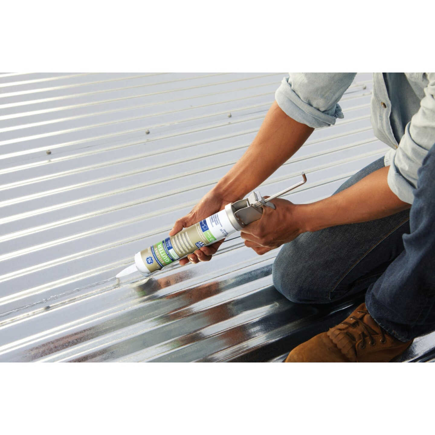 GE Gutter Silicone Advanced Speciality Products, Clear, 10.1 Oz. Cartridge Image 4