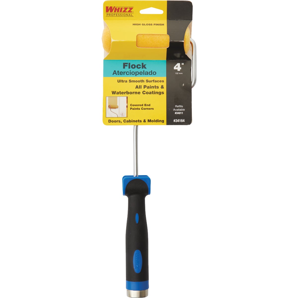 Whizz 4 In. Flock Roller and 13 In. Frame With Soft Touch Handle Image 1