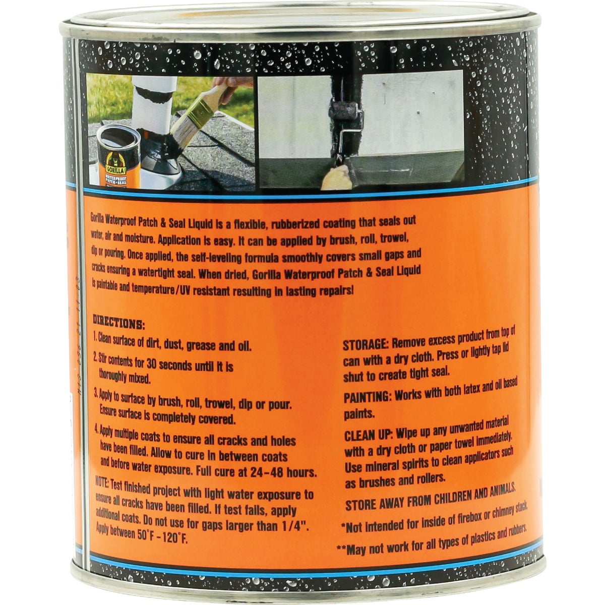 Gorilla 32 Oz. Black Waterproof Patch & Seal Liquid Image 6