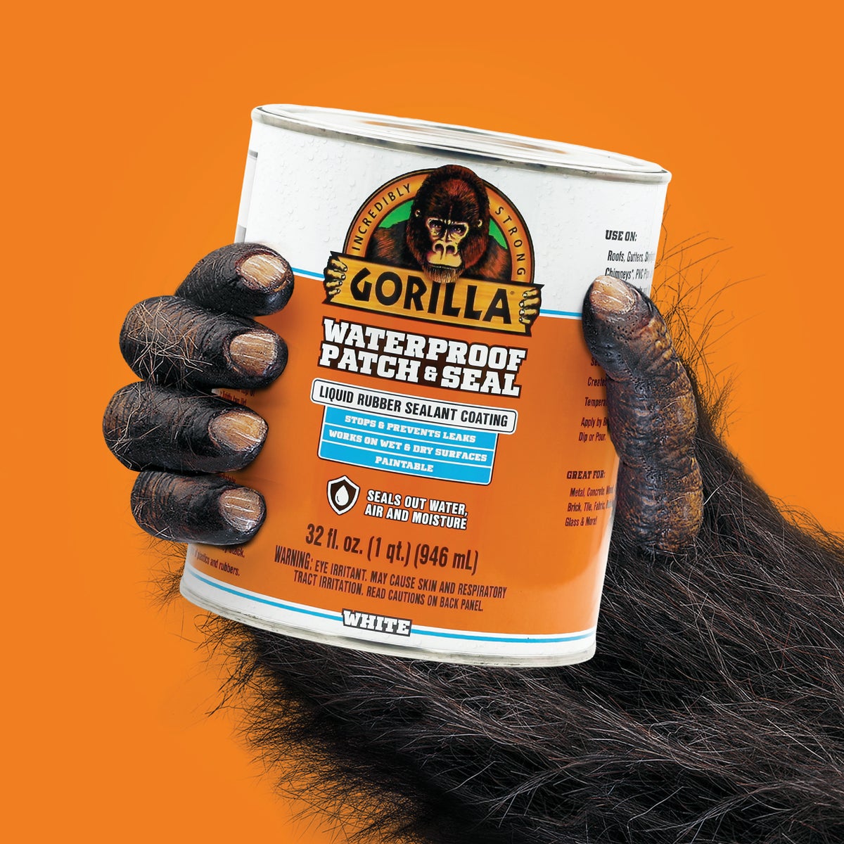 Gorilla 32 Oz. White Waterproof Patch & Seal Liquid Image 2