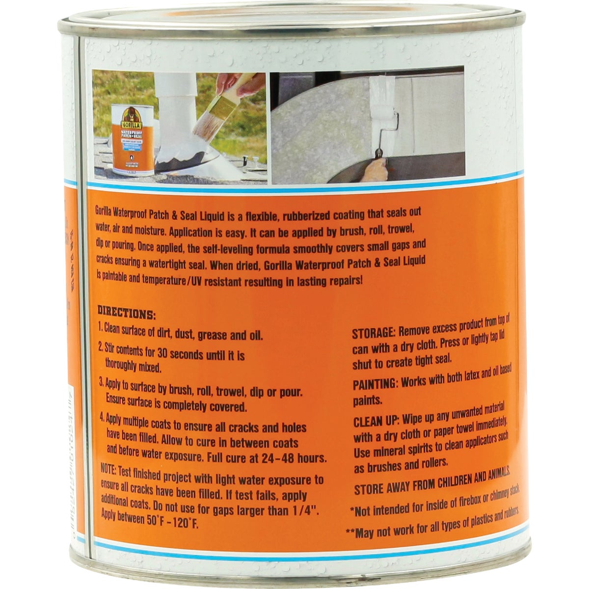 Gorilla 32 Oz. White Waterproof Patch & Seal Liquid Image 7