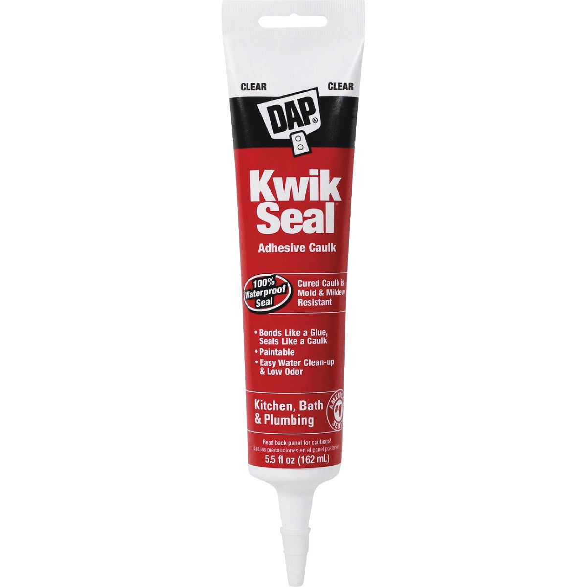 Dap Kwik Seal 5.5 Oz. Clear Kitchen & Bath Adhesive Caulk Image 1