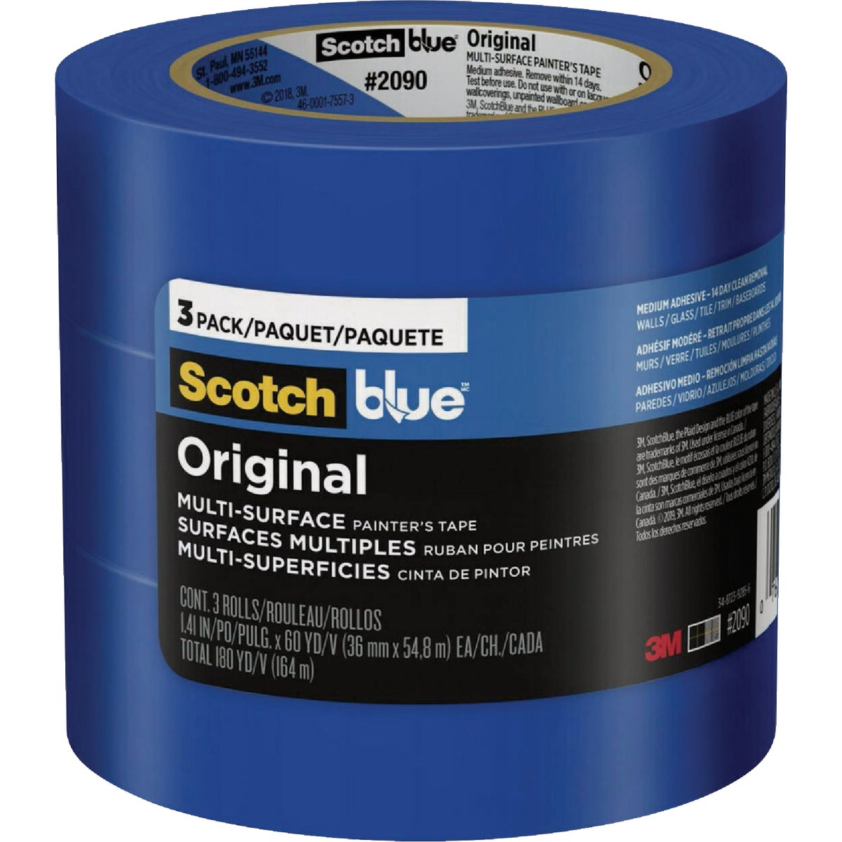 ScotchBlue 1.41 In. x 60 Yd. Original Painter's Tape (3 Roll)