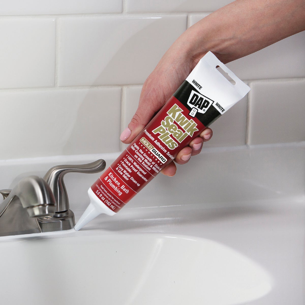 DAP Kwik Seal Plus 5.5 Oz. Biscuit Premium Kitchen & Bath Adhesive Sealant Image 6