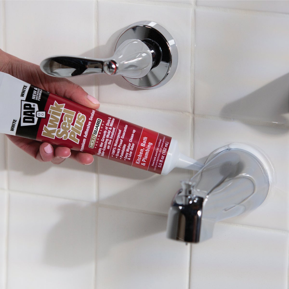 DAP Kwik Seal Plus 5.5 Oz. Biscuit Premium Kitchen & Bath Adhesive Sealant Image 5