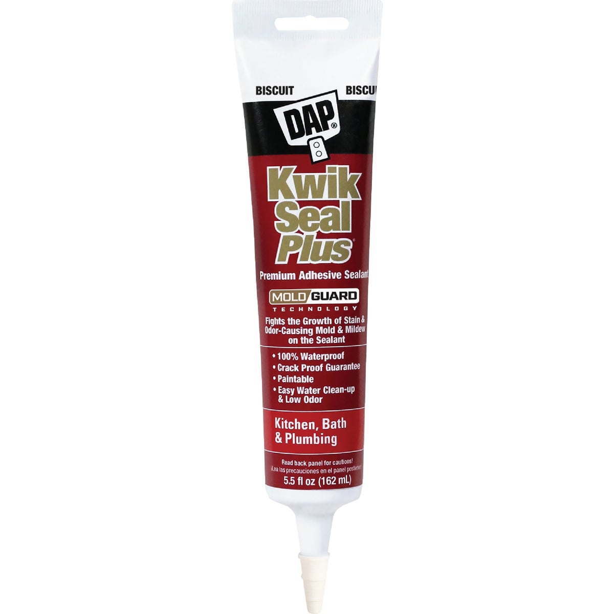 DAP Kwik Seal Plus 5.5 Oz. Biscuit Premium Kitchen & Bath Adhesive Sealant Image 1