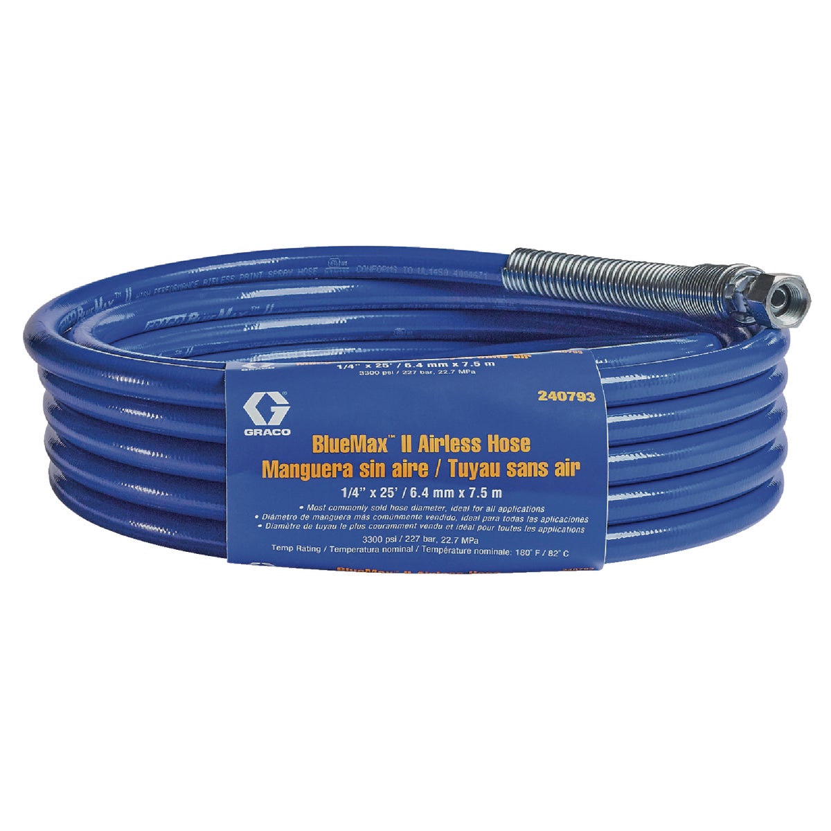 Graco 1/4 In. x 25 Ft. BlueMax II Airless Sprayer Hose Image 2