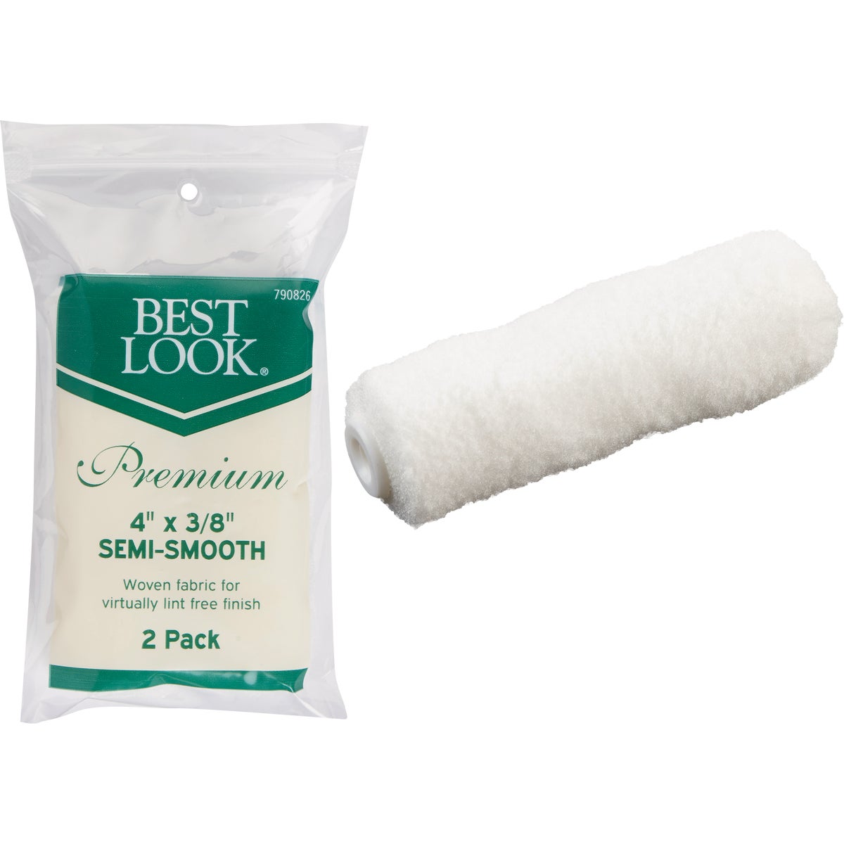 Best Look Premium 4 In. x 3/8 In. Mini Woven Fabric Roller Cover (2-Pack) Image 1