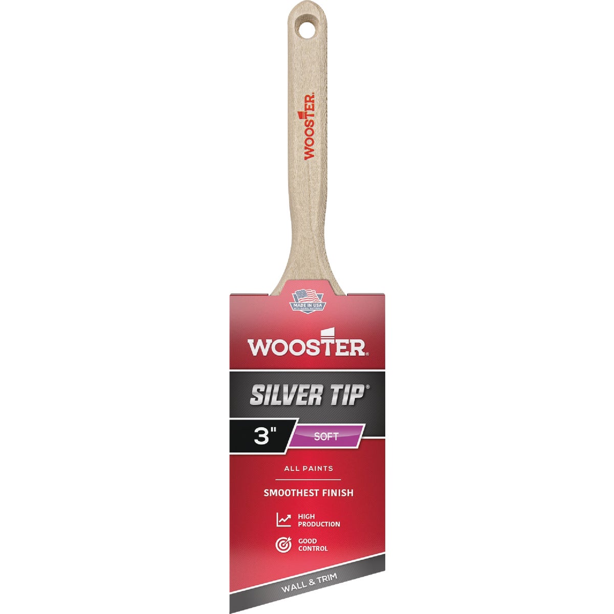 Wooster SILVER TIP 3 In. Chisel Trim Angle Sash Paint Brush Image 1