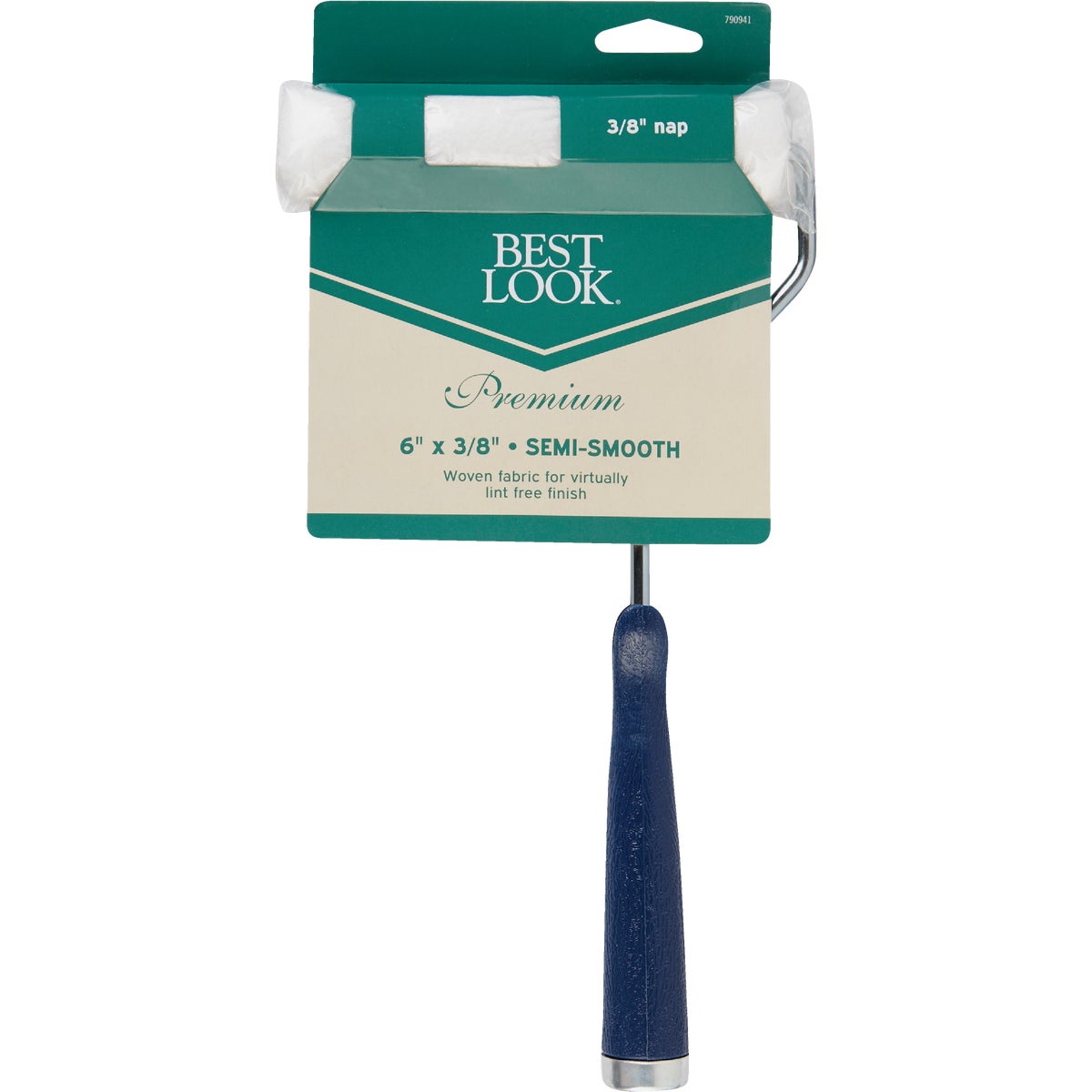 Best Look Premium 6 In. x 3/8 In. Woven Fabric Paint Roller Cover & Frame Image 2