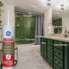 GE Advanced Silicone Kitchen & Bath Sealant, Clear, 10.1 Oz. Cartridge Image 3
