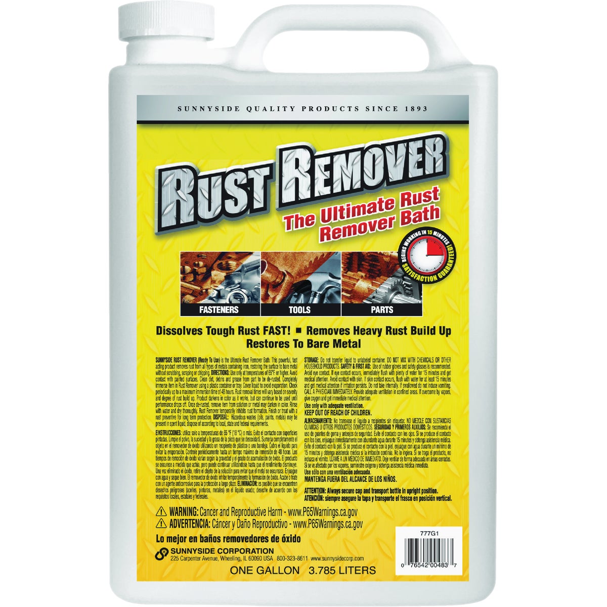 Sunnyside Rust Remover Bath, 1 Gal.