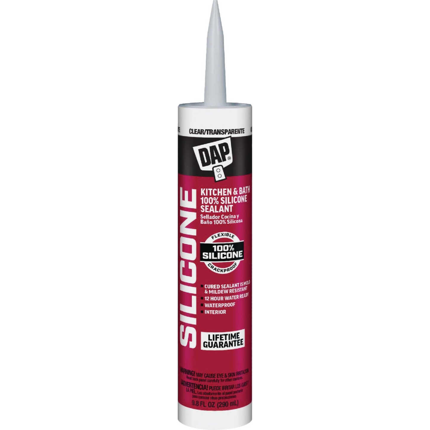 DAP 9.8 Oz. Kitchen And Bath 100% Silicone Sealant, Clear Image 1