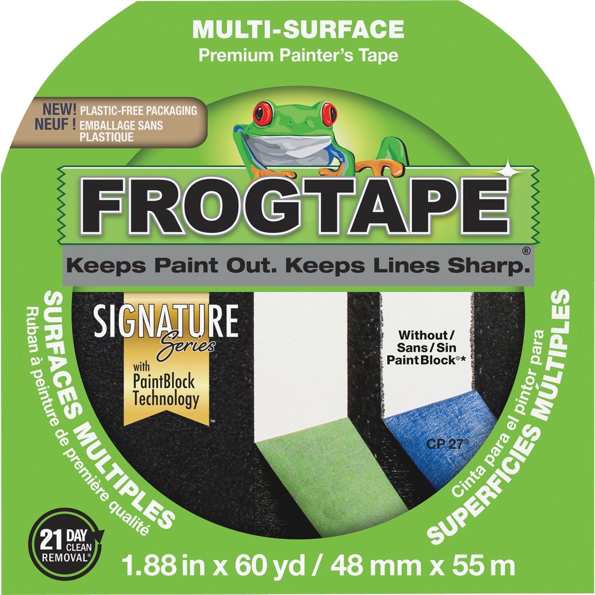 FrogTape 1.88 In. x 60 Yd. Multi-Surface Masking Tape