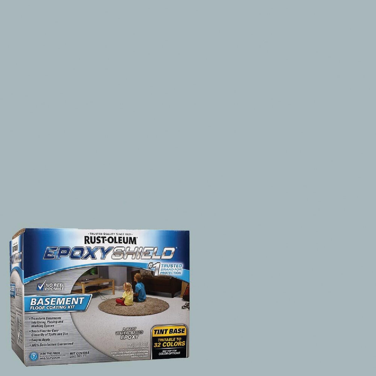 Rust-Oleum Epoxyshield 120 Oz. Satin Gray Basement Floor Coating Kit Image 3