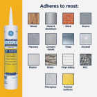 GE Siliconized Acrylic Painters Pro Quick Dry, White Sealant, 10 Oz. Cartridge Image 3