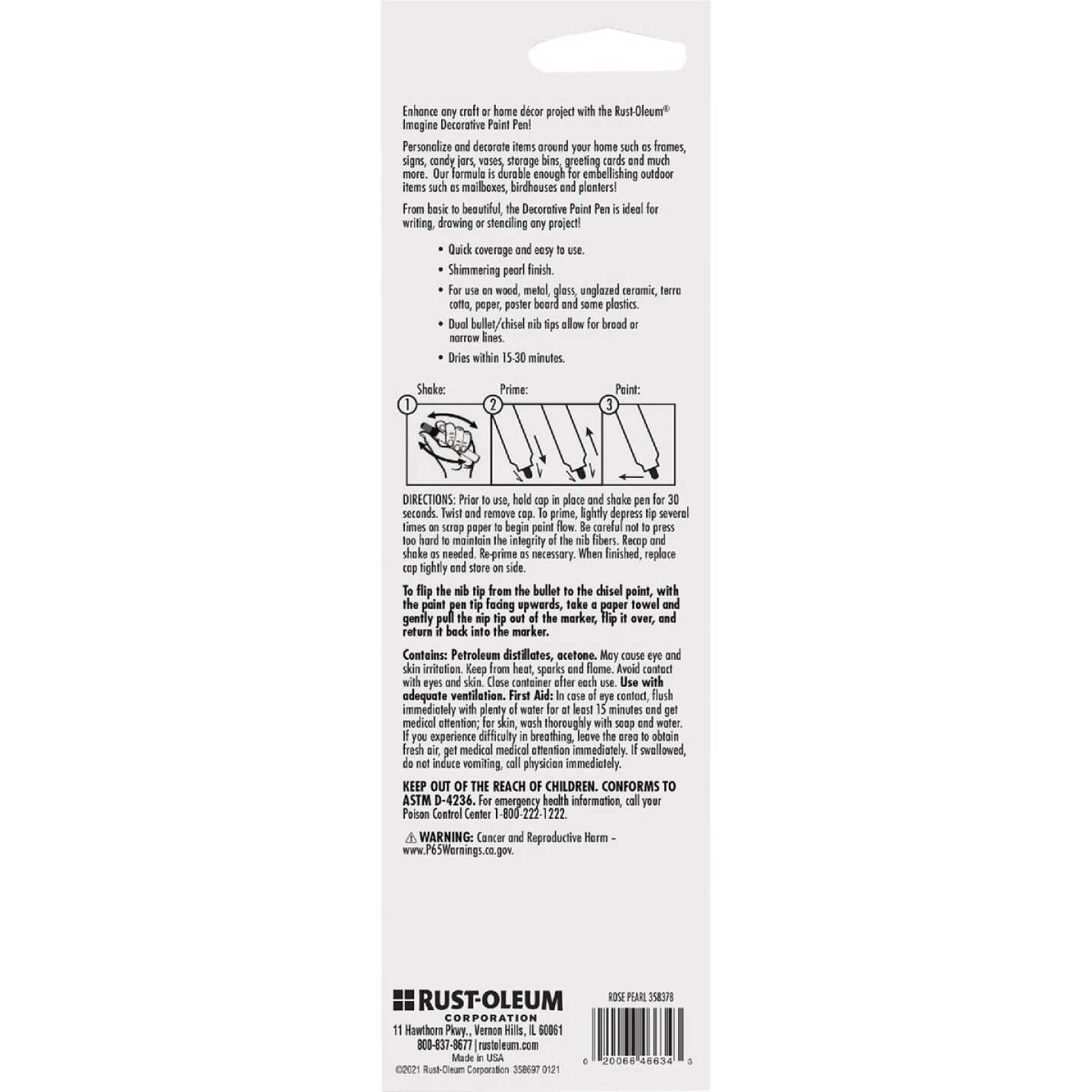 Rust-Oleum Imagine Rose Pearl Decorative Paint Pen Image 3