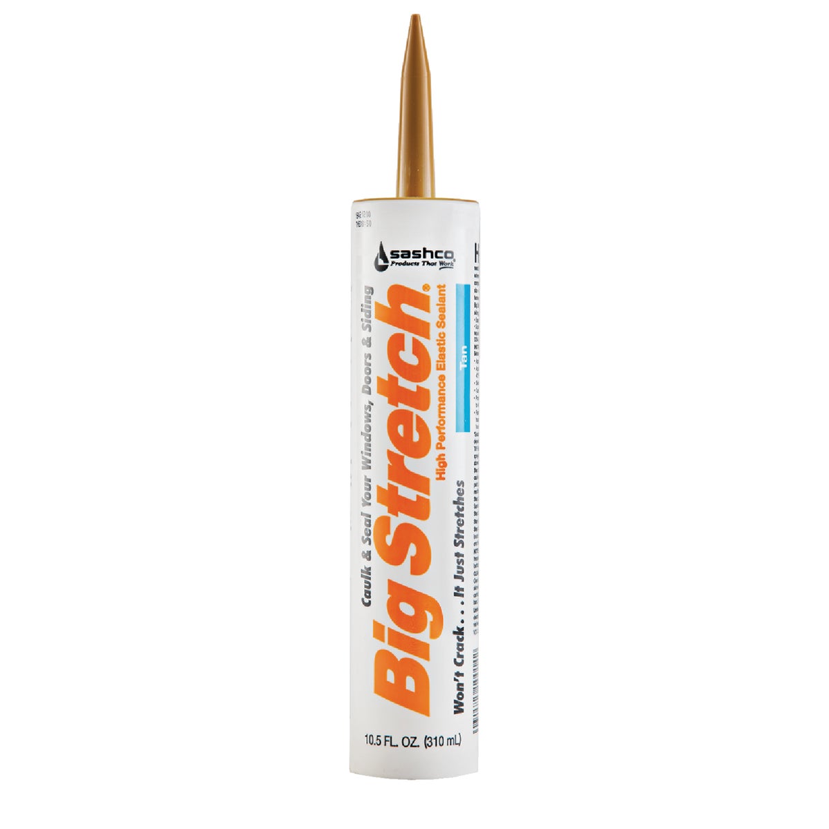 Sashco Big Stretch 10.5 Oz. Acrylic Elastomeric Caulk, Tan