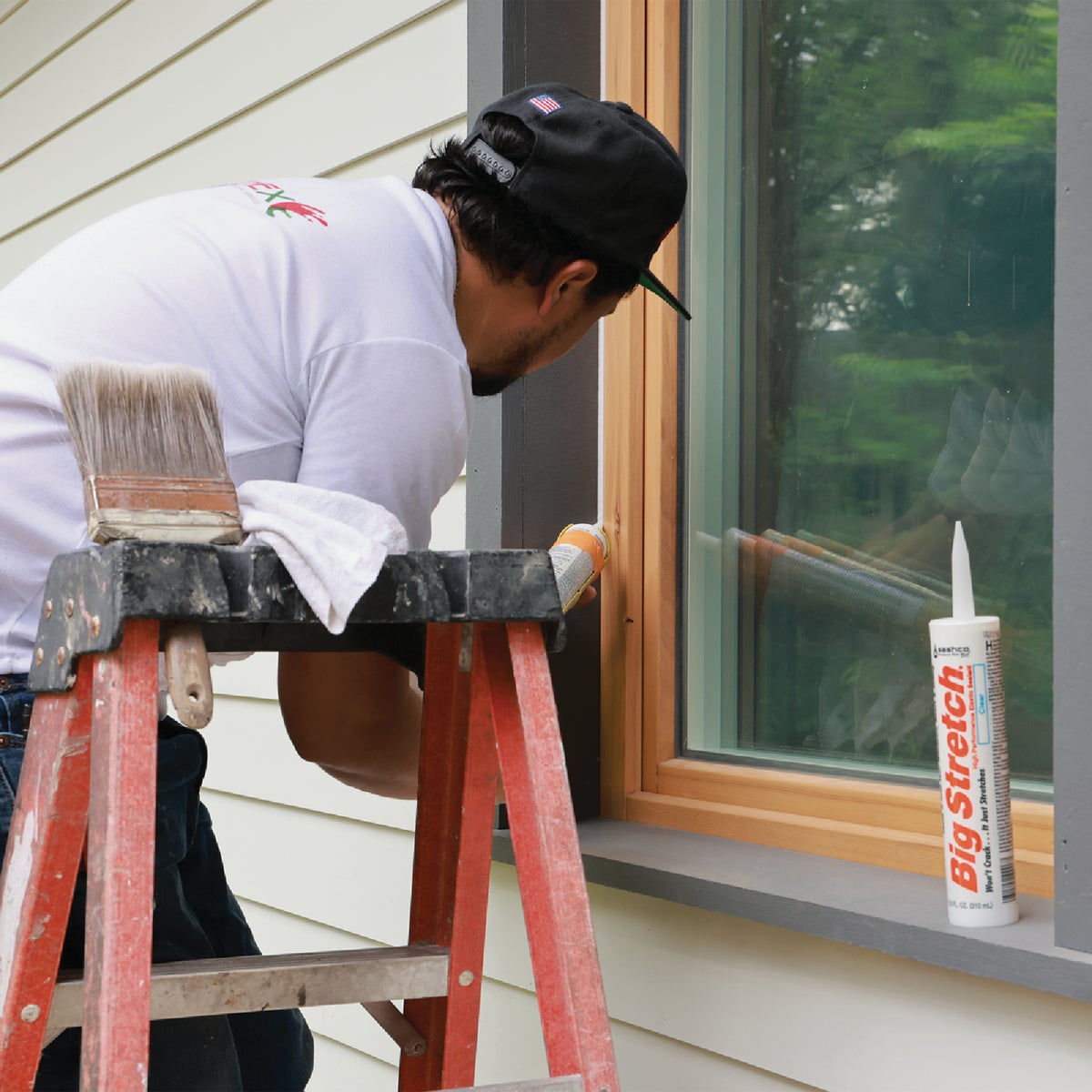 Sashco Big Stretch 10.5 Oz. Acrylic Elastomeric Caulk, Woodtone Image 5