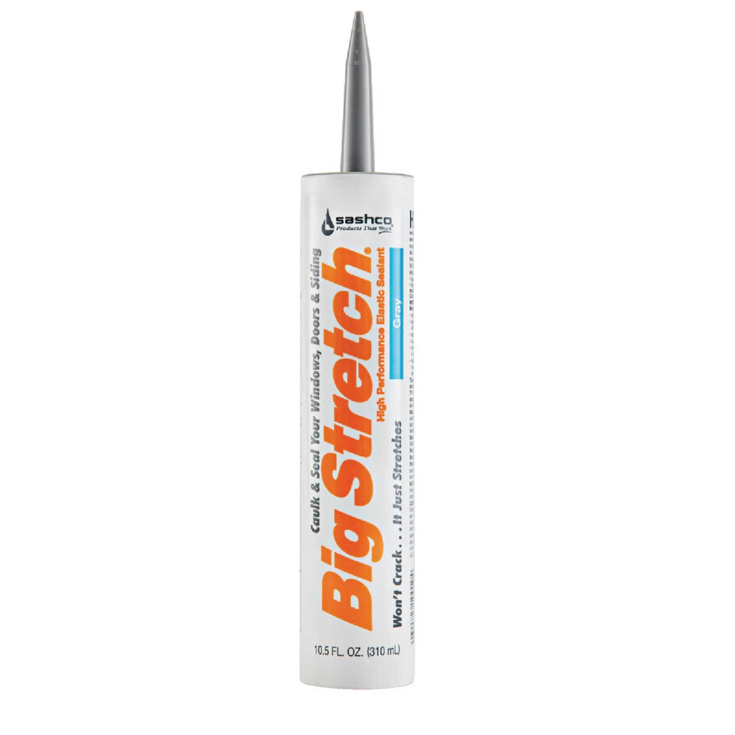 Sashco Big Stretch 10.5 Oz. Acrylic Elastomeric Caulk, Gray Image 1