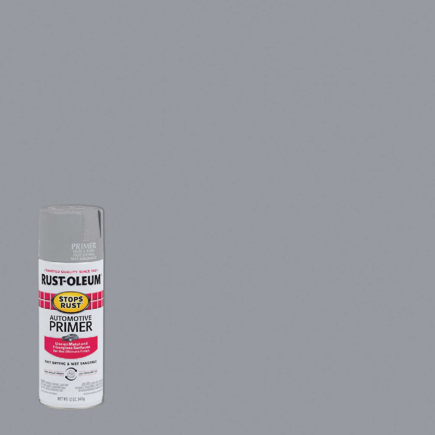 Rust-Oleum Stops Rust Light Gray 12 Oz. Spray Automotive Paint Primer Image 1