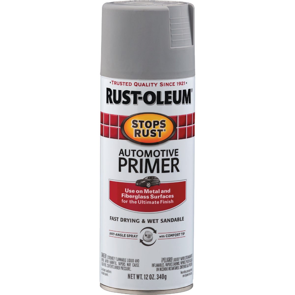 Rust-Oleum Stops Rust Light Gray 12 Oz. Spray Automotive Paint Primer Image 2