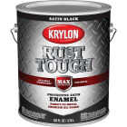 Krylon Rust Tough DTM Oil-Based Satin Rust Control Enamel, Black, 1 Gal. Image 1