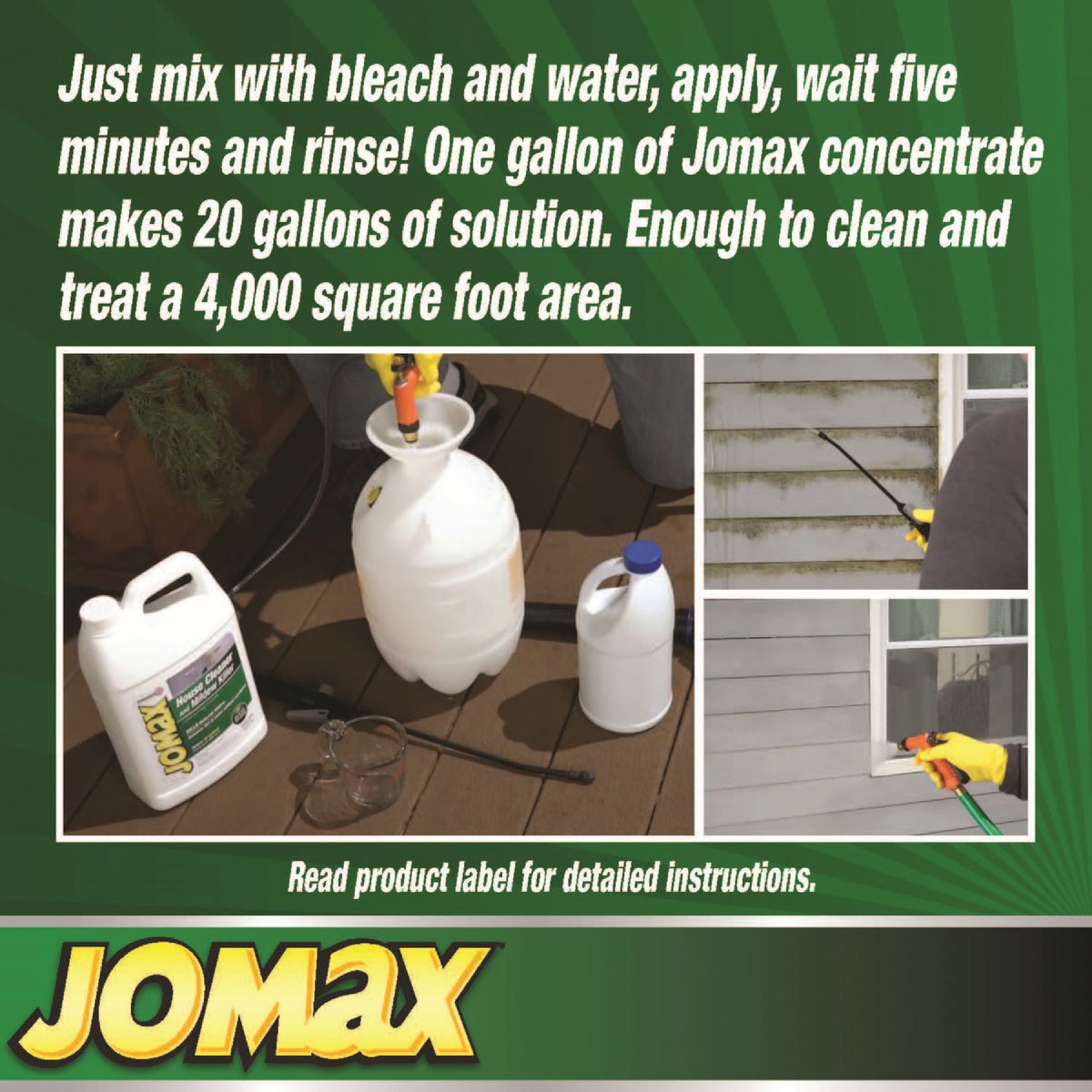 Zinsser Jomax House Cleaner and Mildew Killer, 1 Gal. Image 4