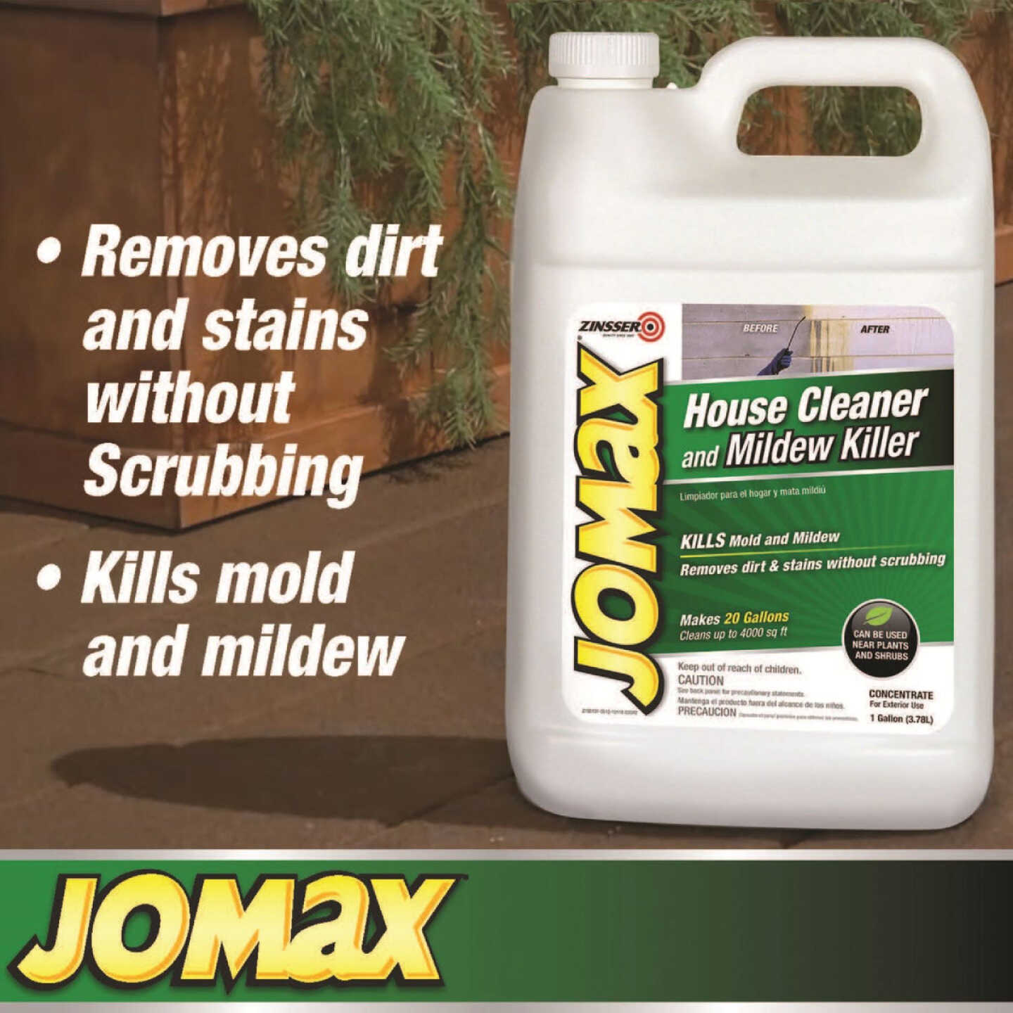 Zinsser Jomax House Cleaner and Mildew Killer, 1 Gal. Image 2