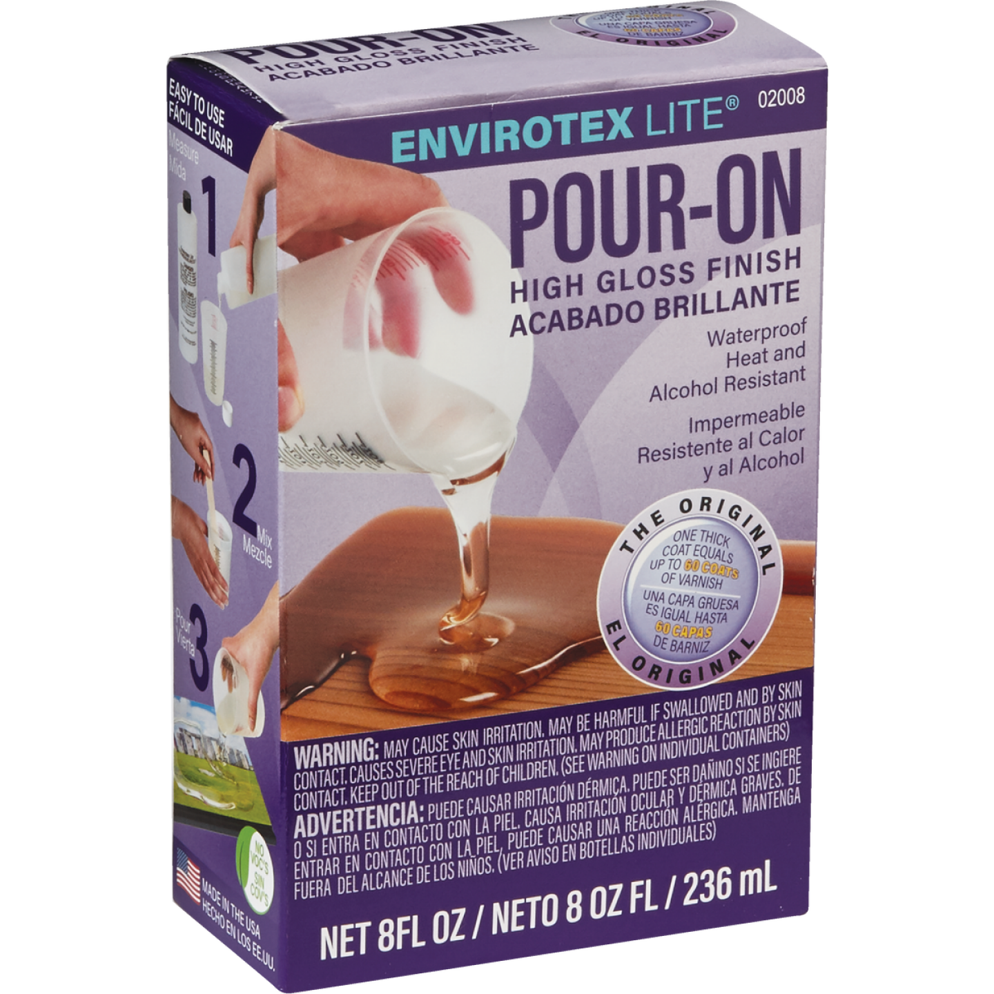 Envirotex Lite Pour-On 8 Oz. High Gloss Finish Image 1